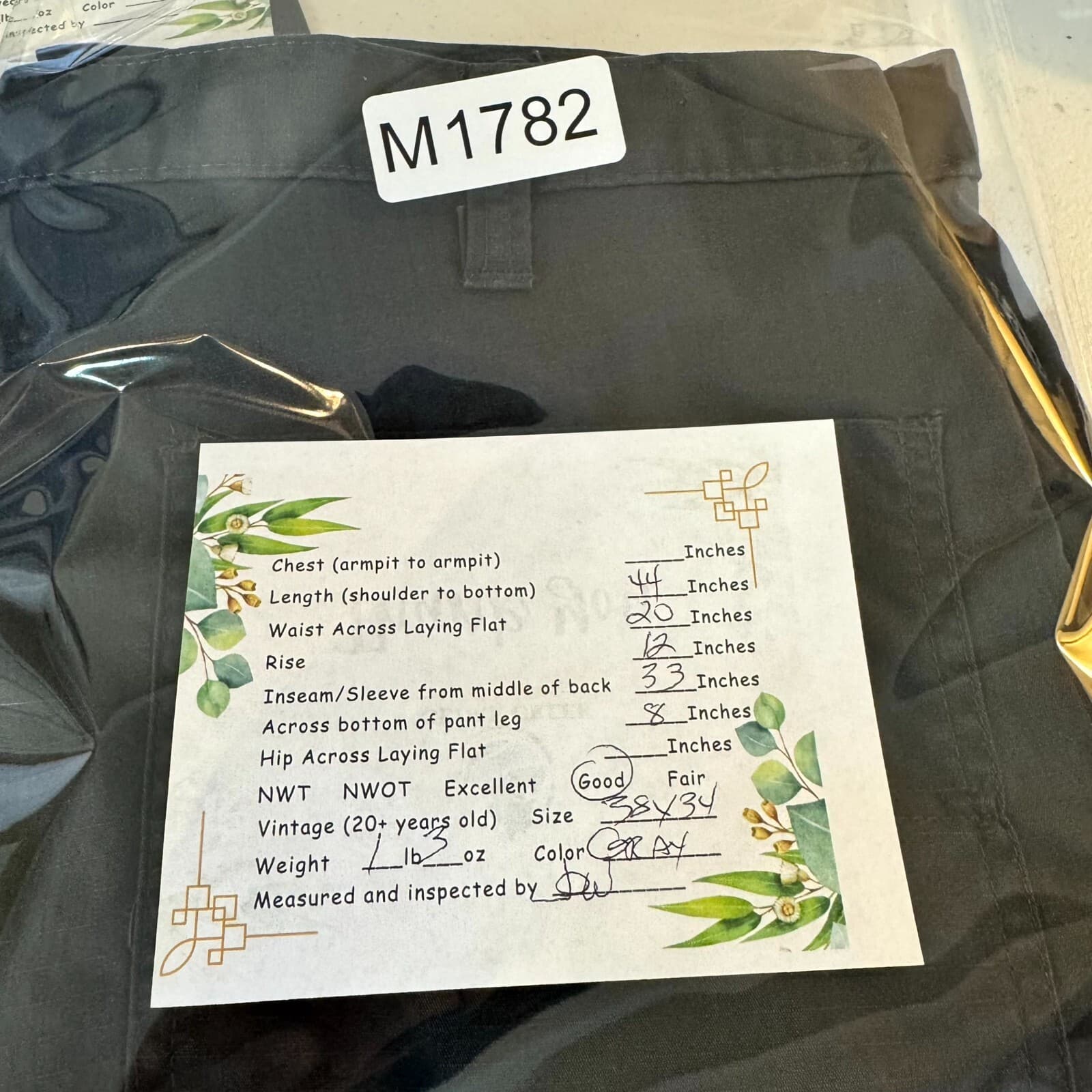 Carhartt 74533-33 Pants Mens 38x34 Gray Ripstop Relaxed Fit Workwear - Thumbnail 8