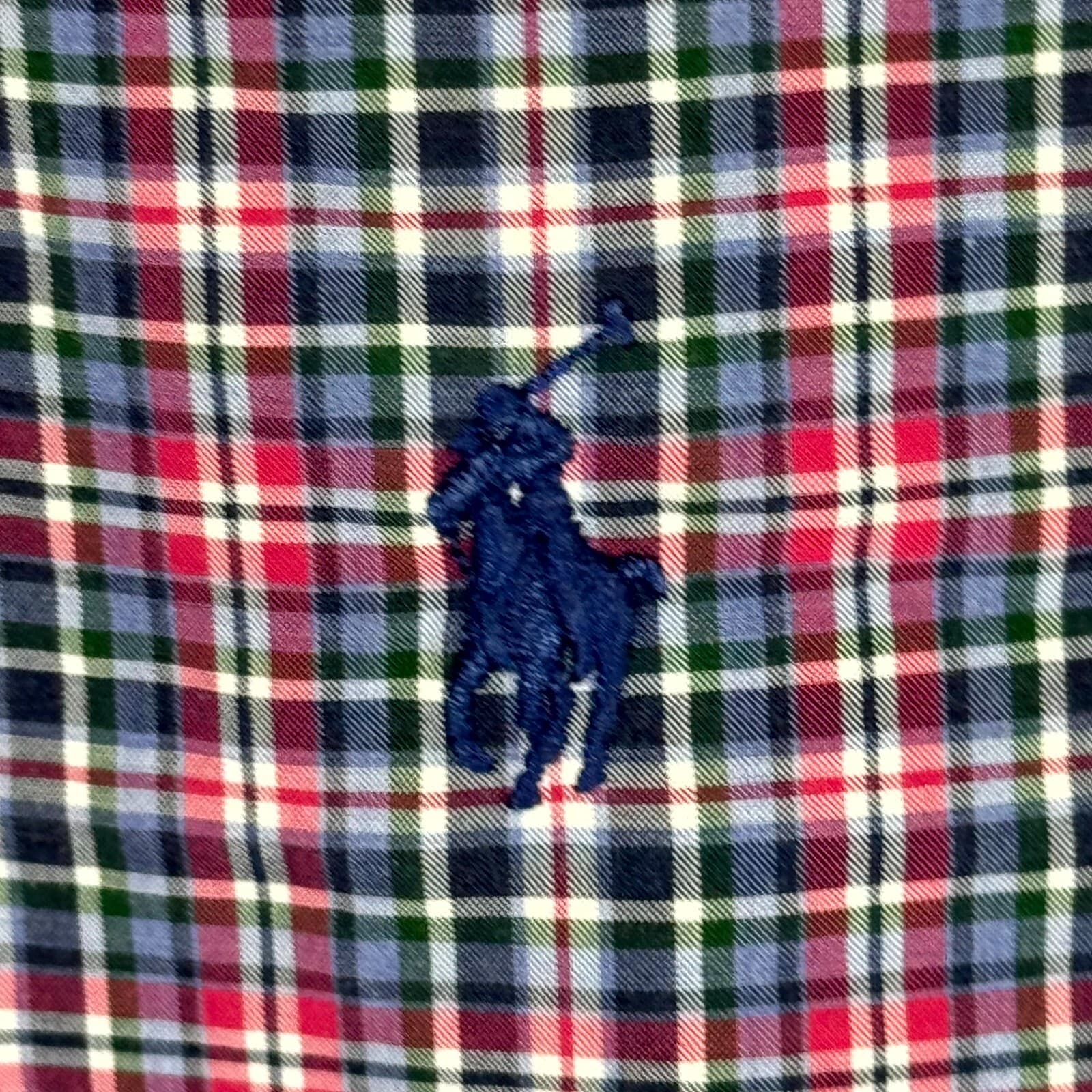 Polo Ralph Lauren Men’s Shirt Large Multi Plaid Slim 100% Cotton Stretch - Thumbnail 7