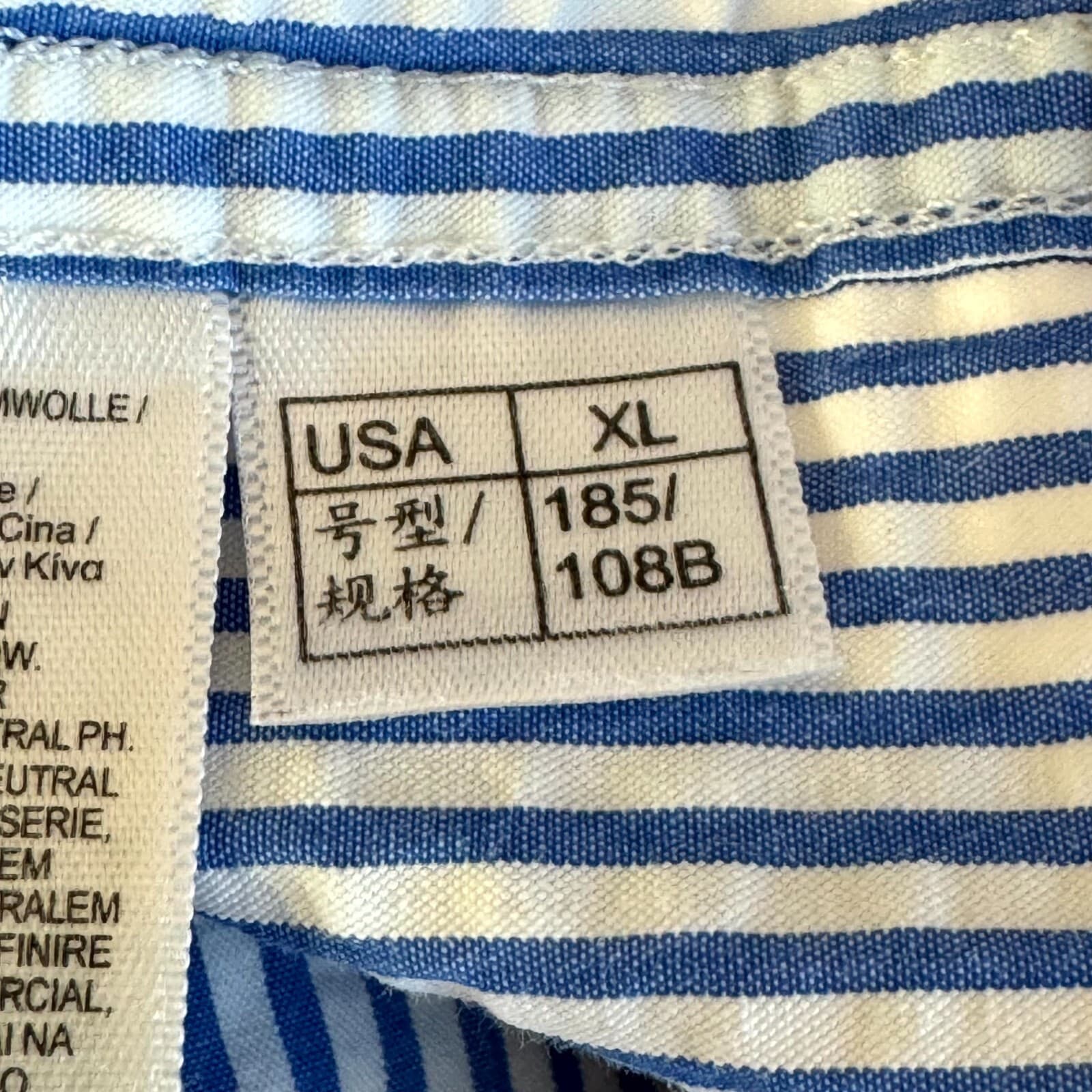 Brooks Brothers 1818 Dress Shirt Mens XL Button Down Cotton Blue White Stripe - Thumbnail 14