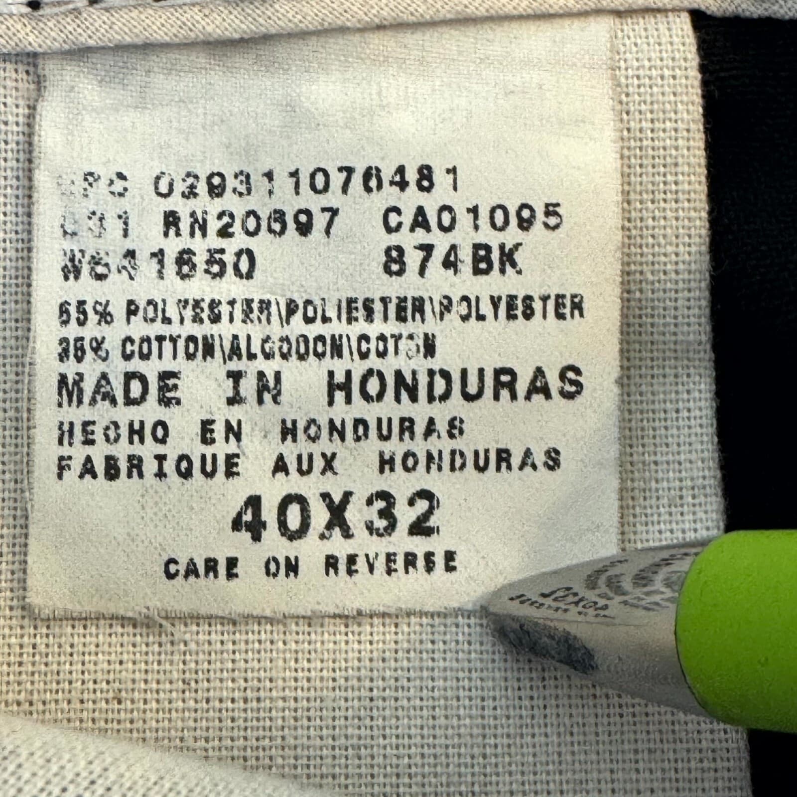 Dickies Work Pants Mens 40x32 Black High Rise Straight Original Workwear - Thumbnail 5