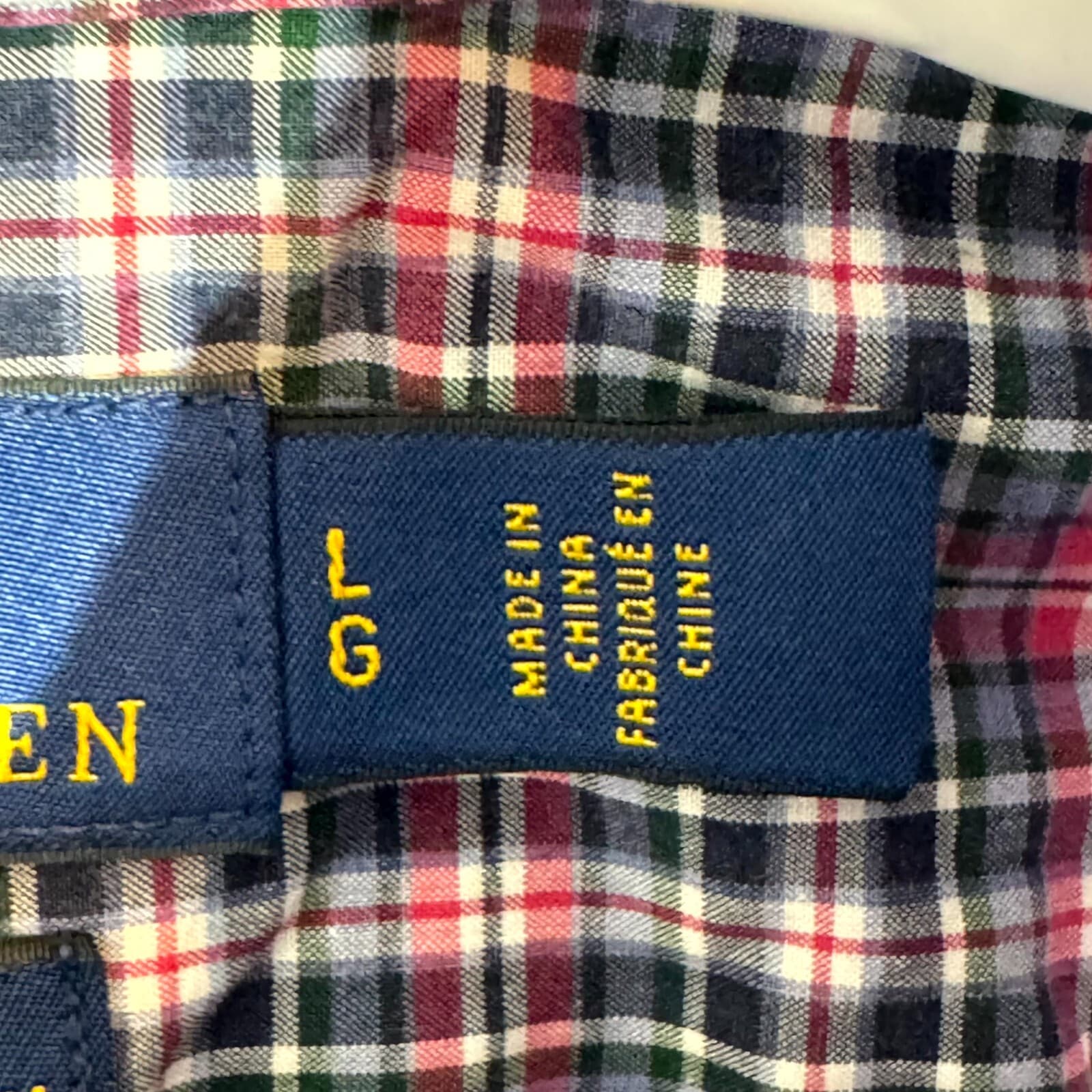 Polo Ralph Lauren Men’s Shirt Large Multi Plaid Slim 100% Cotton Stretch - Thumbnail 10