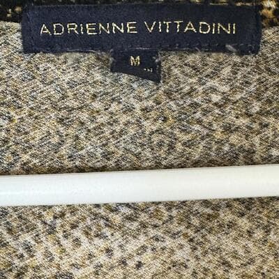 Adrienne Vittadini Blouse Women’s M Gold & Black Round Neck Pullover W 225 - Thumbnail 4