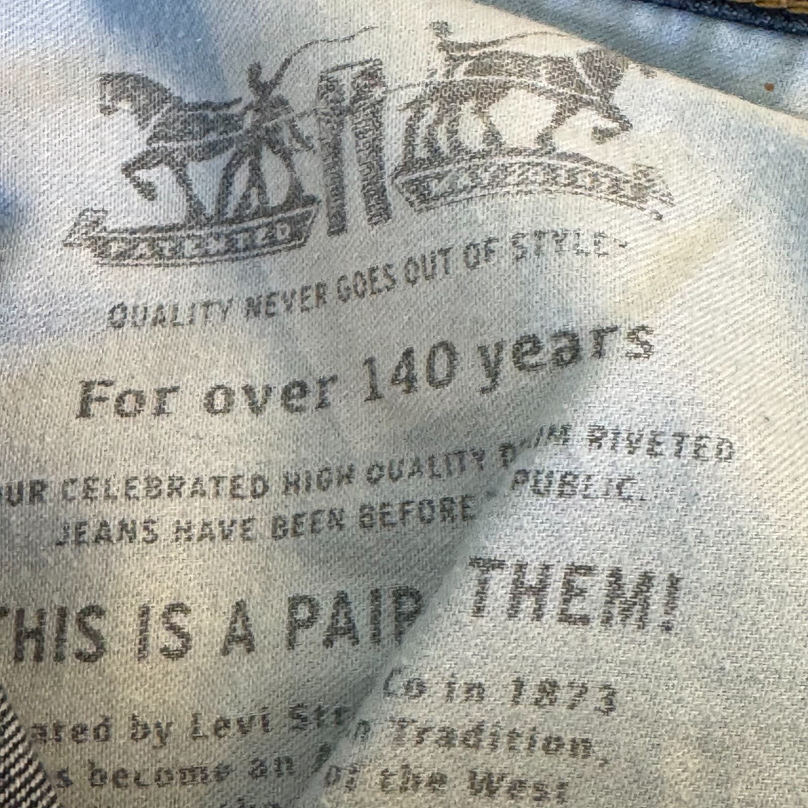 Levi’s 505 Mens Jeans 34x30 Blue Denim Stretch Mid Rise Straight Leg - Thumbnail 14