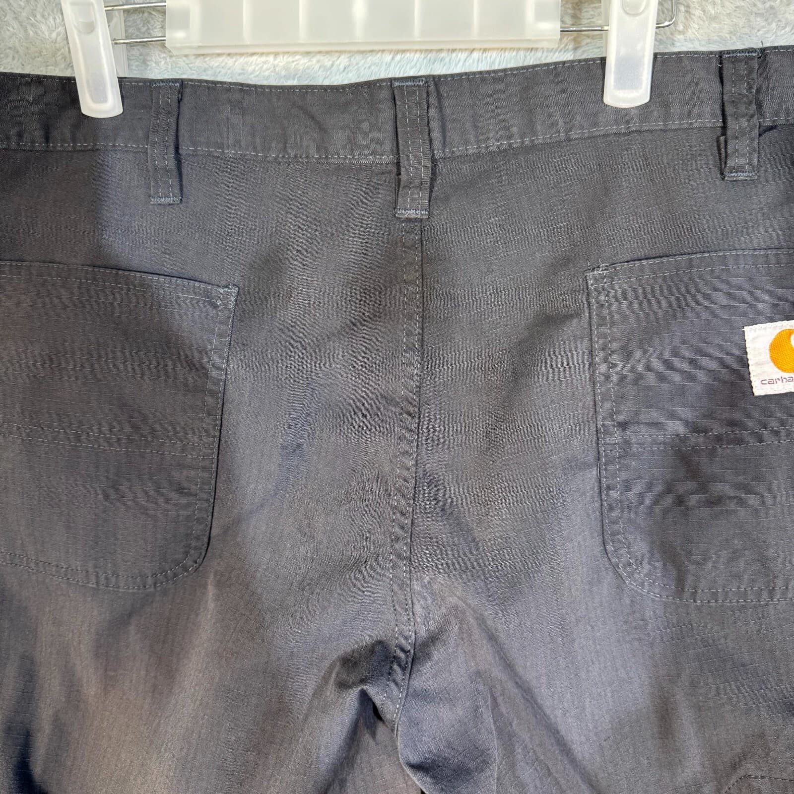 Carhartt 74533-33 Pants Mens 38x34 Gray Ripstop Relaxed Fit Workwear - Thumbnail 4