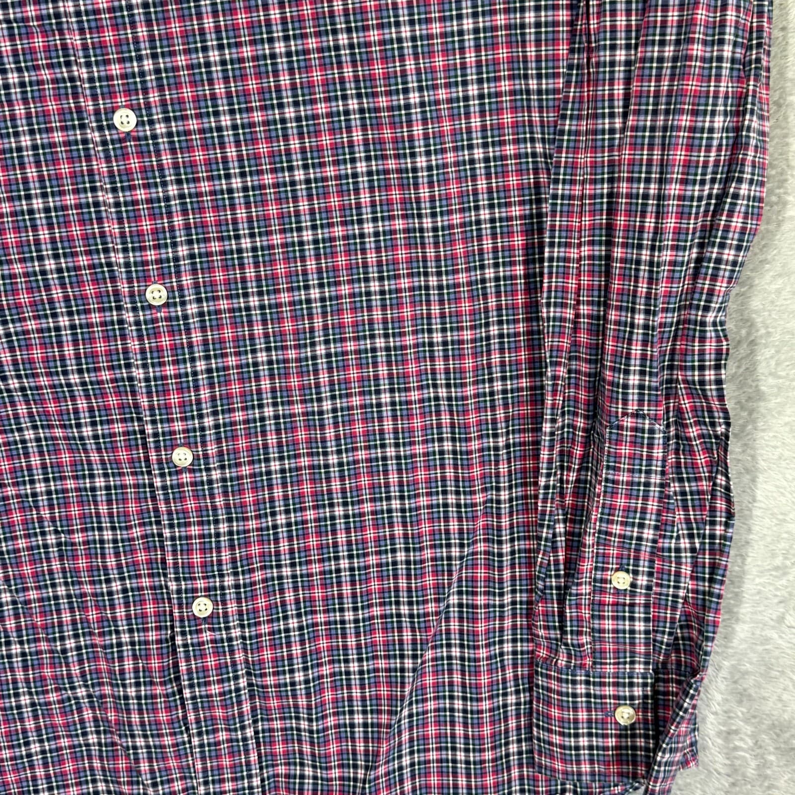 Polo Ralph Lauren Men’s Shirt Large Multi Plaid Slim 100% Cotton Stretch - Thumbnail 5