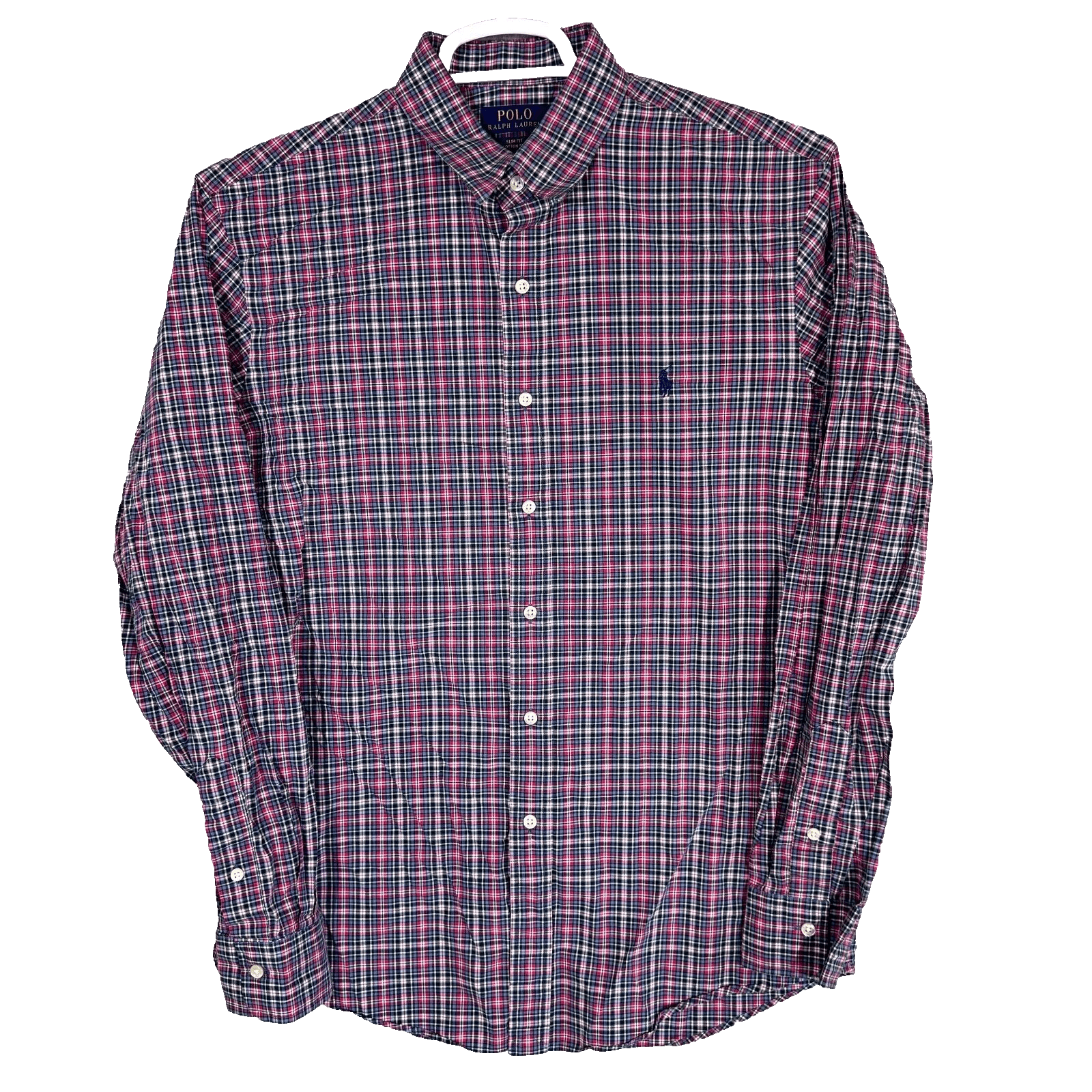 Polo Ralph Lauren Men’s Shirt Large Multi Plaid Slim 100% Cotton Stretch - Image 1