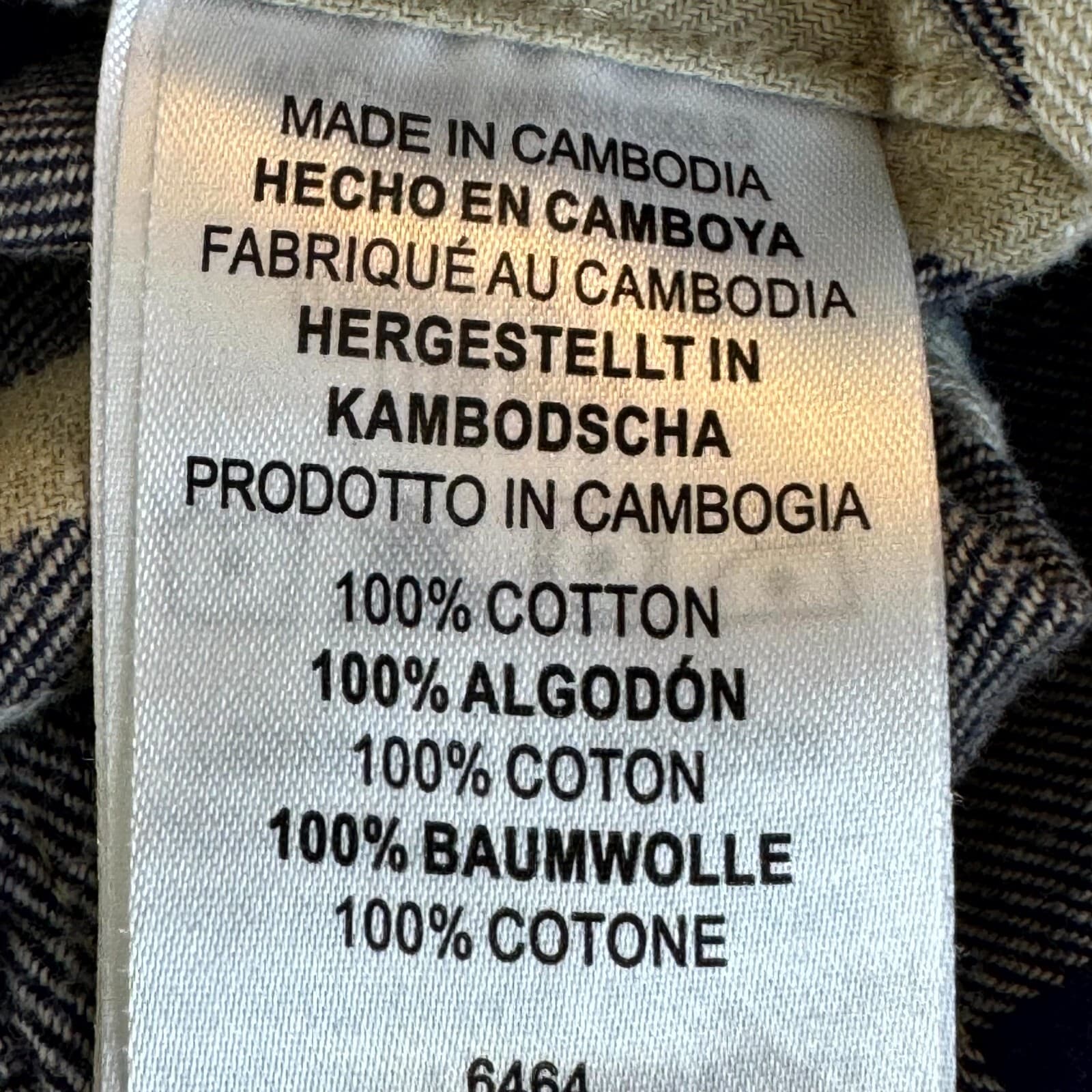 Legendary Whitetails Buck Camp Mens Button Up Shirt 2XL Navy Tan Plaid Cotton - Thumbnail 16