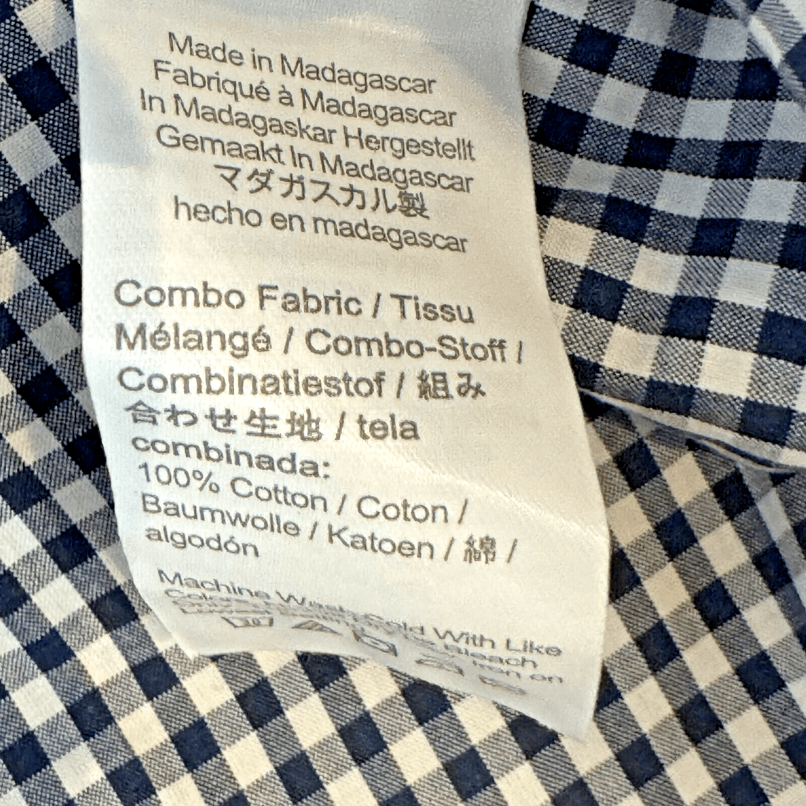 J.Crew Men's 2XL Slim Fit White Black Check 2‑Ply Cotton Button‑Down Shirt M164 - Thumbnail 9