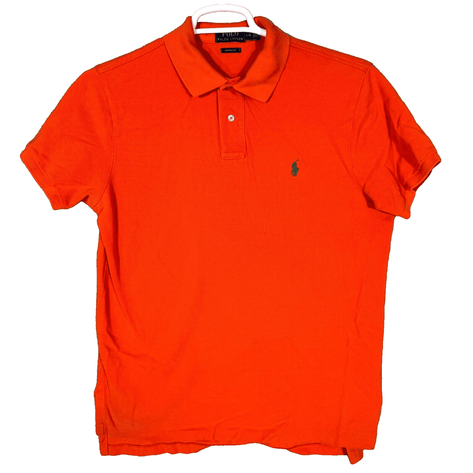 Polo Ralph Lauren Boys Polo Shirt 2XL Orange 100% Cotton Pony Custom Fit - Image 1