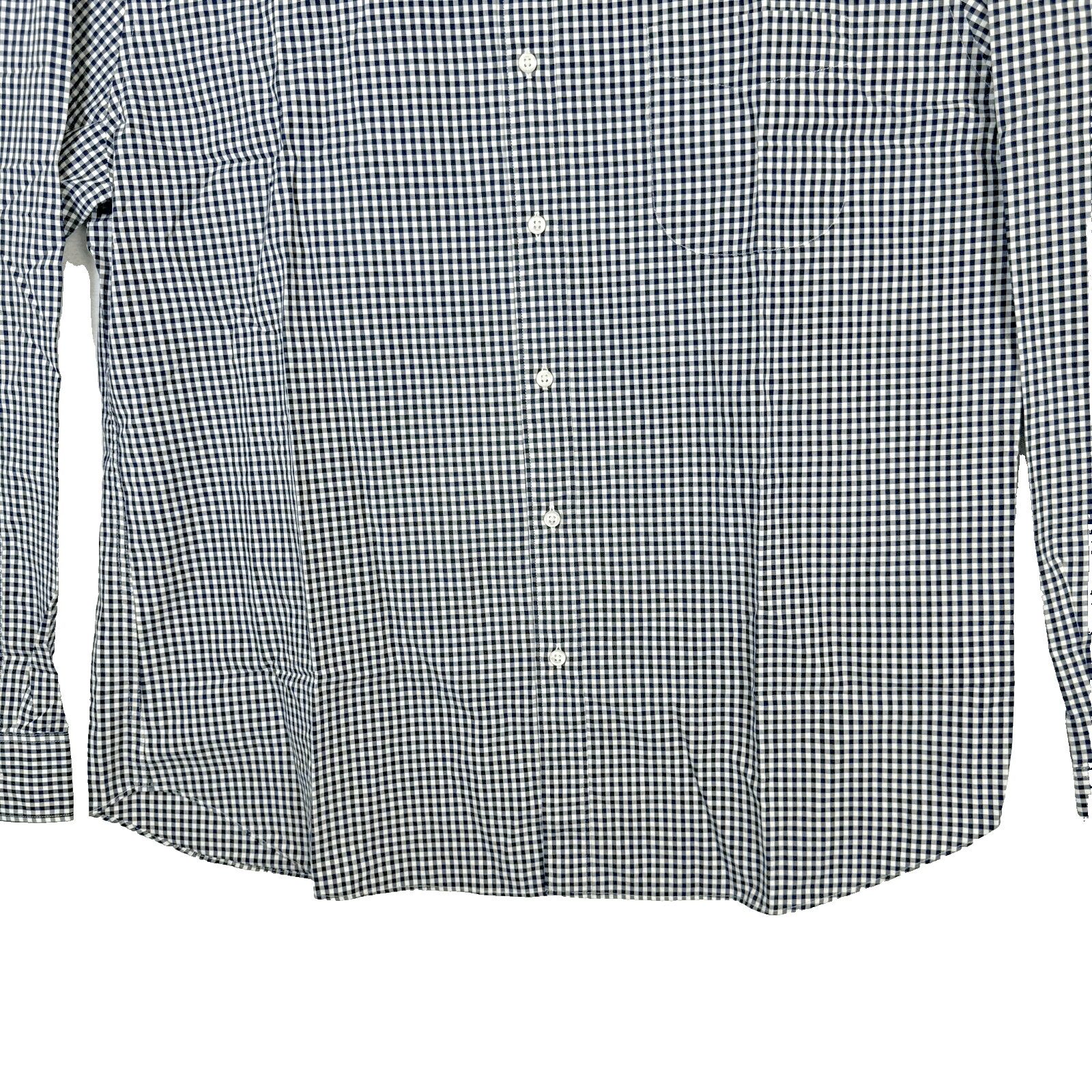J.Crew Men's 2XL Slim Fit White Black Check 2‑Ply Cotton Button‑Down Shirt M164 - Thumbnail 3