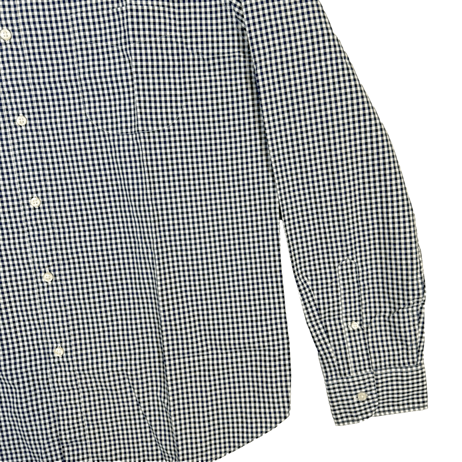 J.Crew Men's 2XL Slim Fit White Black Check 2‑Ply Cotton Button‑Down Shirt M164 - Thumbnail 6