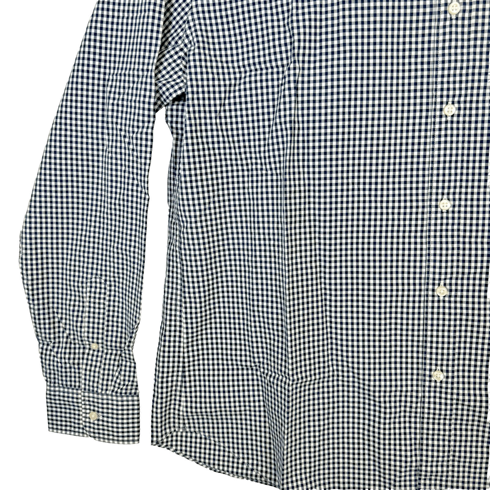 J.Crew Men's 2XL Slim Fit White Black Check 2‑Ply Cotton Button‑Down Shirt M164 - Thumbnail 4