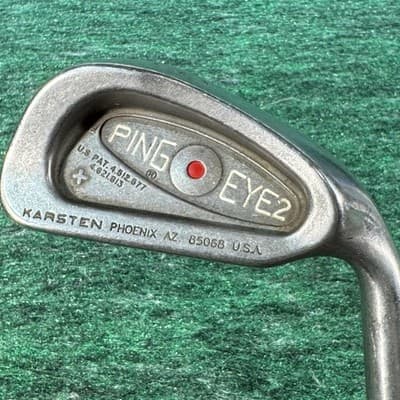 Vintage Ping Eye 2 Iron Set 3-9 Red Dot Steel Shaft Mens Right Golf Clubs USA - Thumbnail 7