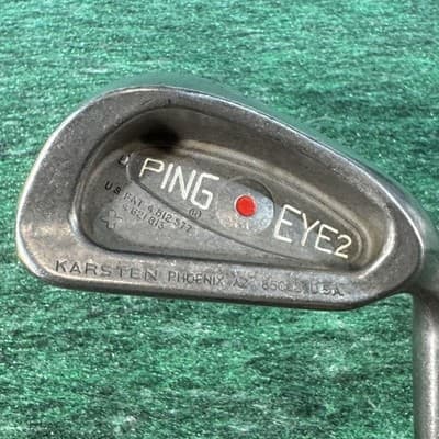 Vintage Ping Eye 2 Iron Set 3-9 Red Dot Steel Shaft Mens Right Golf Clubs USA - Thumbnail 13