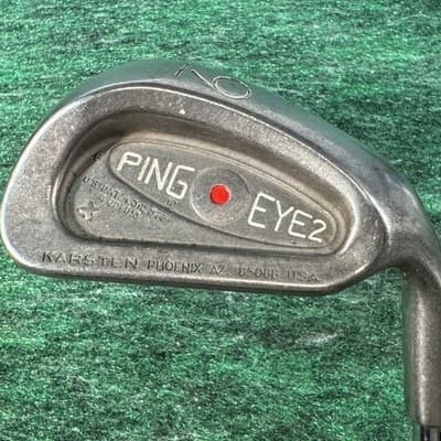 Vintage Ping Eye 2 Iron Set 3-9 Red Dot Steel Shaft Mens Right Golf Clubs USA - Thumbnail 19