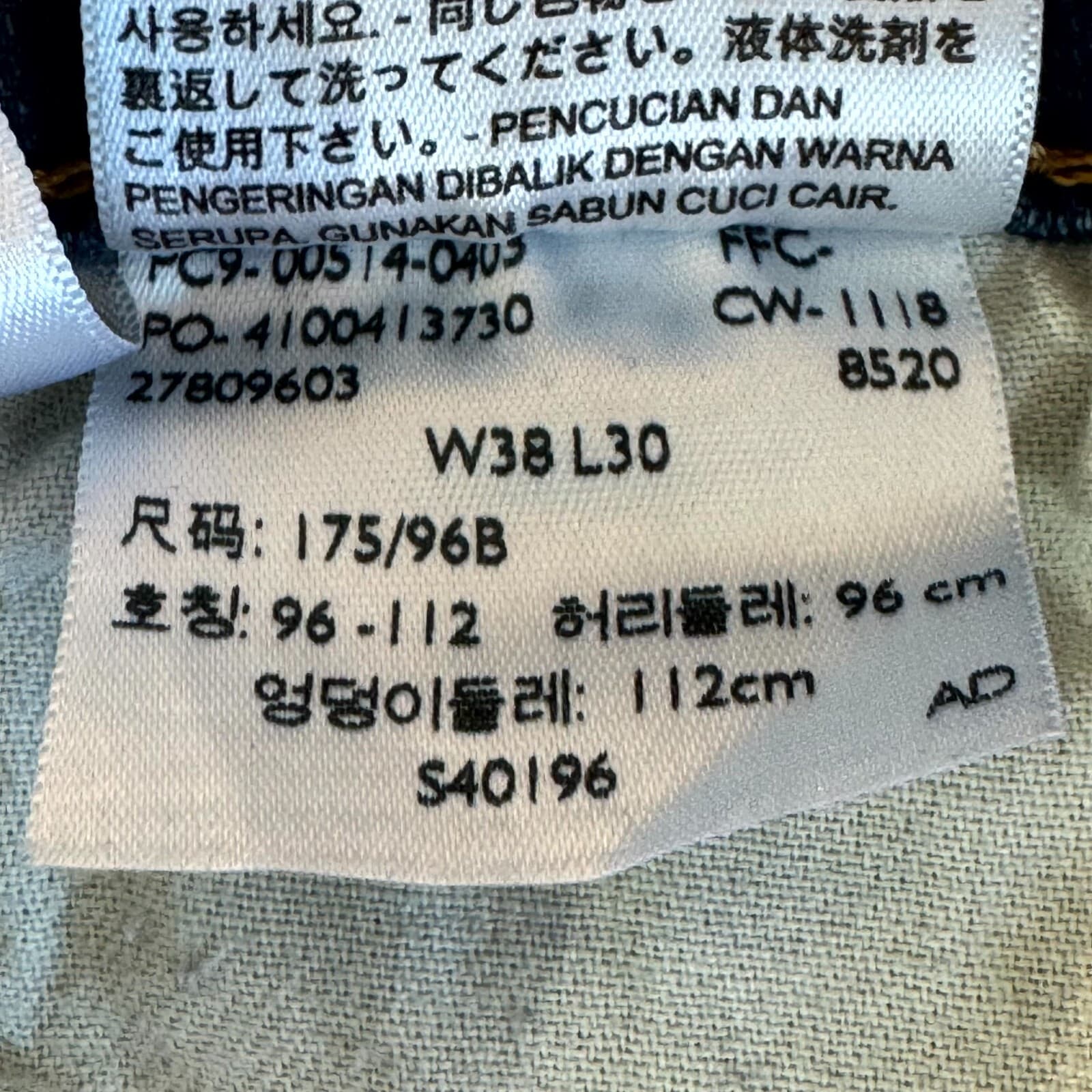 Levi's 514 Men's Jeans 38X30 Blue Denim Mid-Rise 5-Pockets Straight Fit Zip Fly - Thumbnail 7