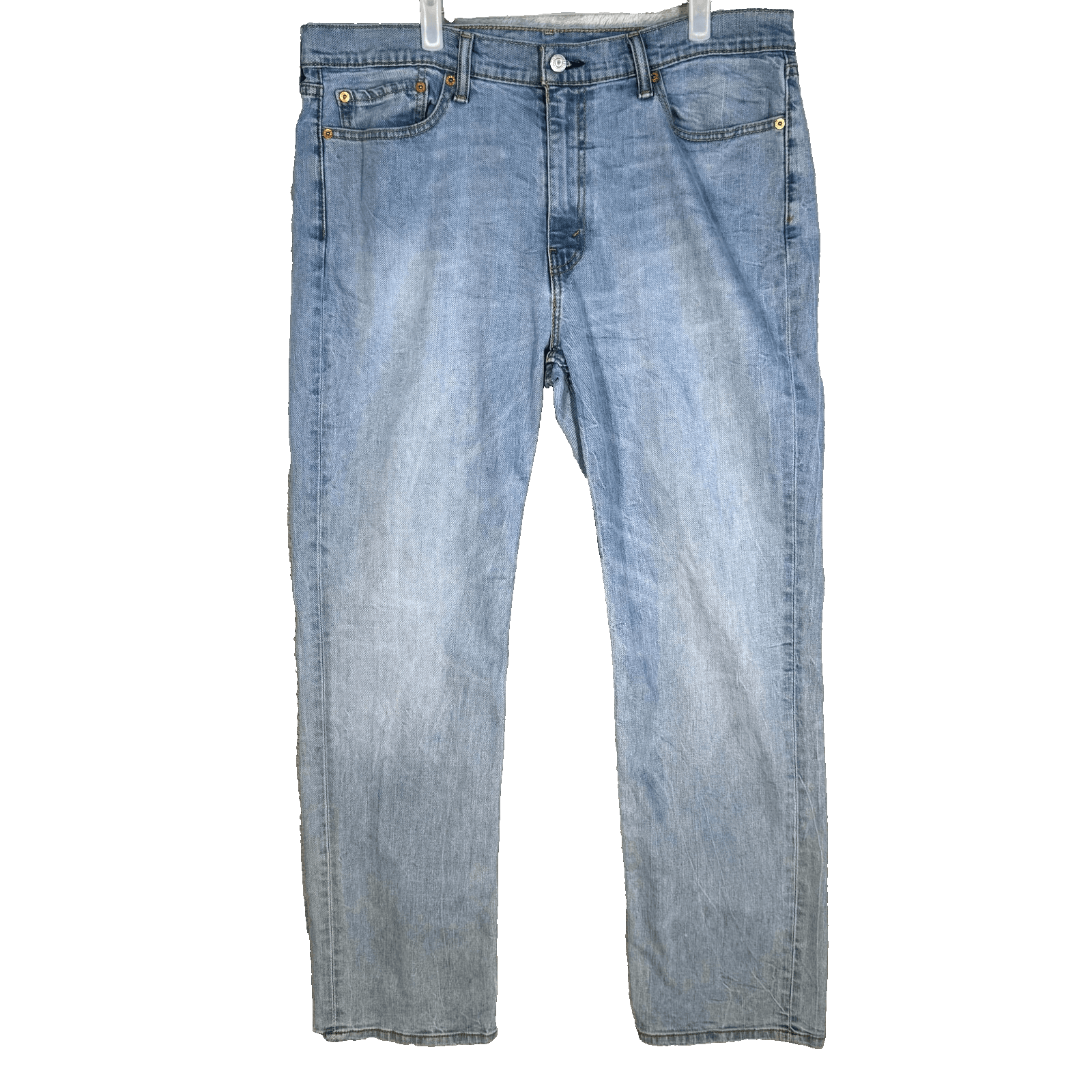 Levi's 514 Men's Jeans 38 X 32 Blue Denim Stretch Mid-Rise Straight Fit Zip Fly - Image 1