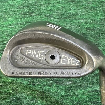 Ping Eye 2 Iron Set 3-8 W RH Karsten USA Steel Shafts Vintage - Thumbnail 5