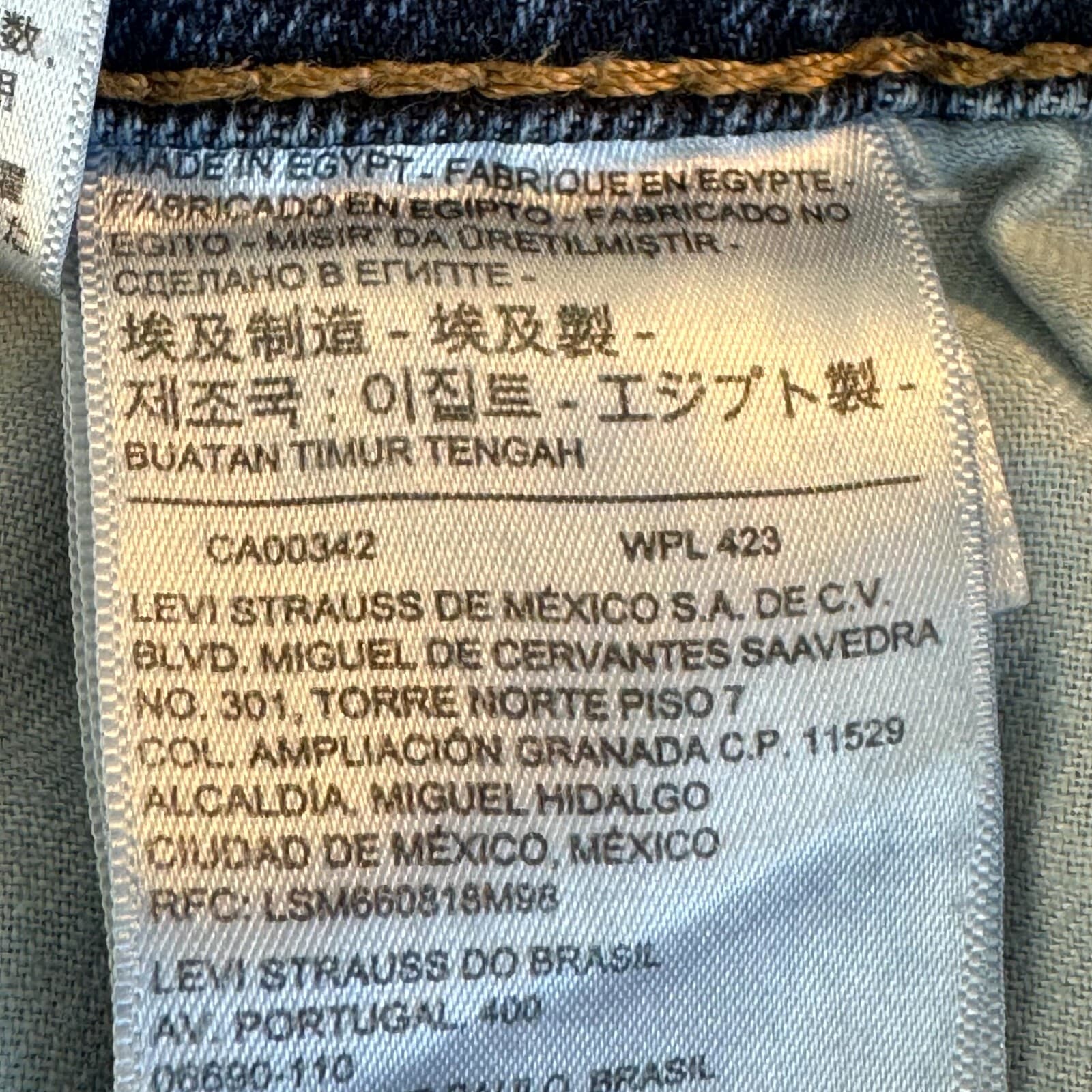 Levi's 514 Mens Jeans 36 X 30 Blue Denim 5-Pockets Straight Leg Zip Fly Zip Fly - Thumbnail 6