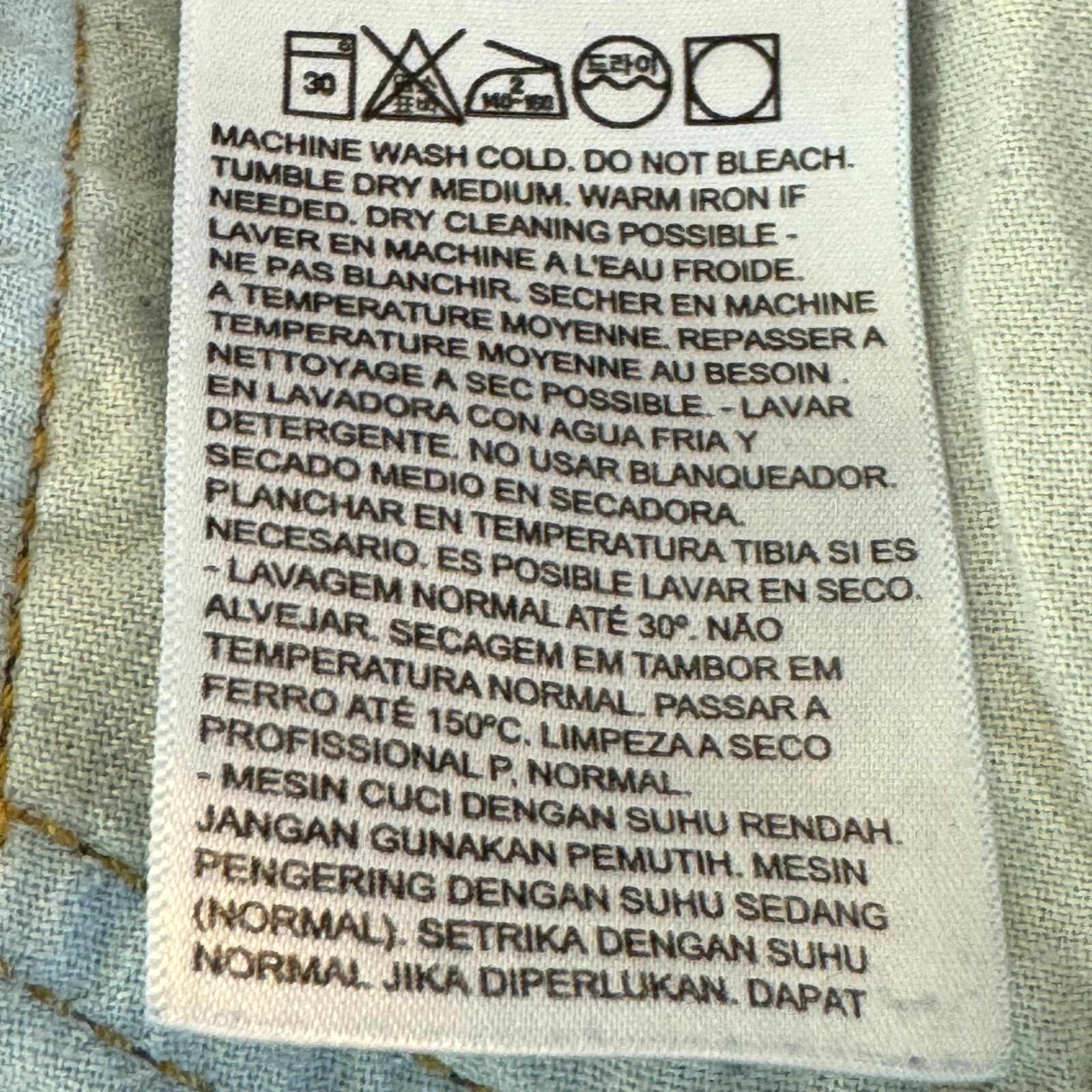 Levi's 514 Men's Jeans 38X30 Blue Denim Mid-Rise 5-Pockets Straight Fit Zip Fly - Thumbnail 6