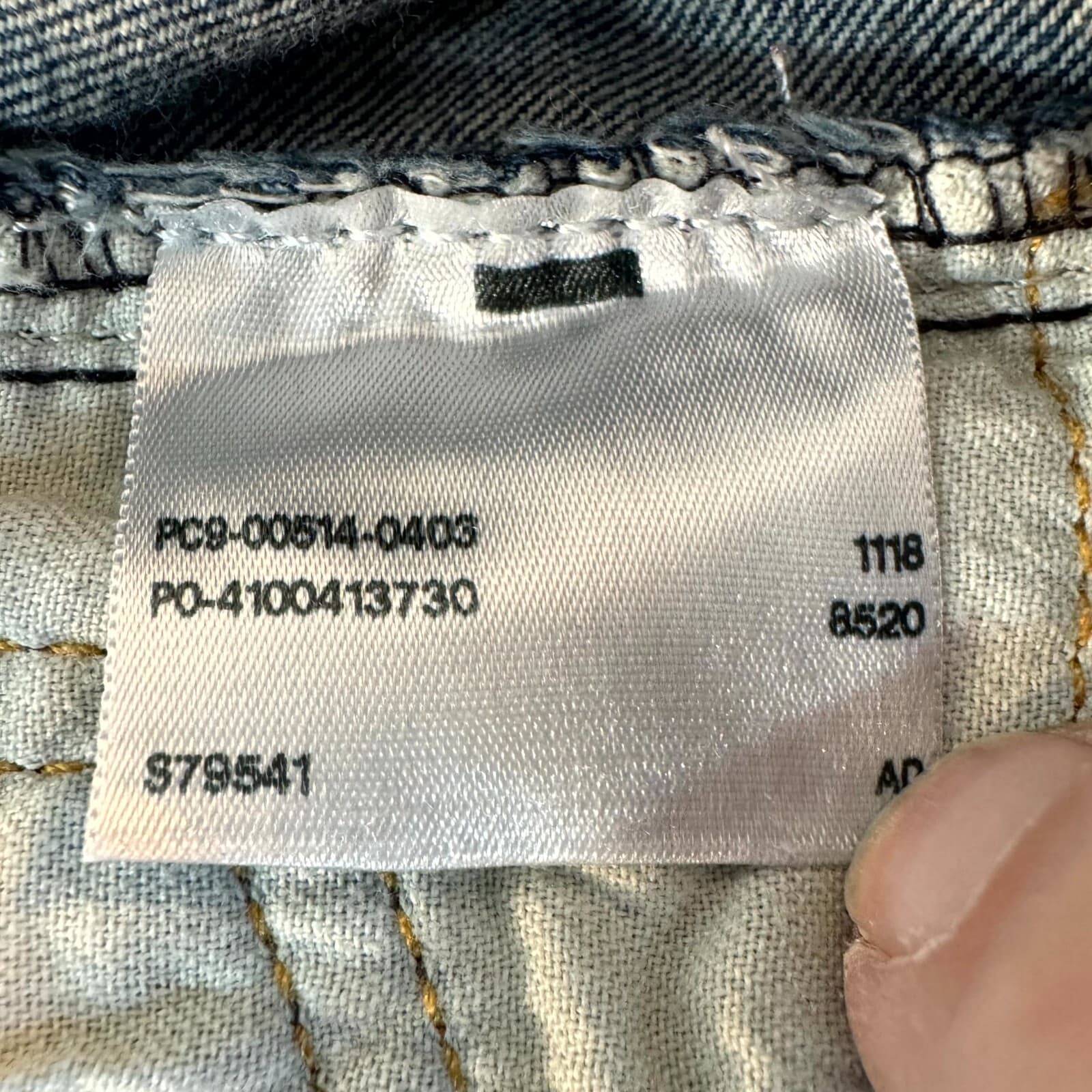 Levi's 514 Men's Jeans 38X30 Blue Denim Mid-Rise 5-Pockets Straight Fit Zip Fly - Thumbnail 8