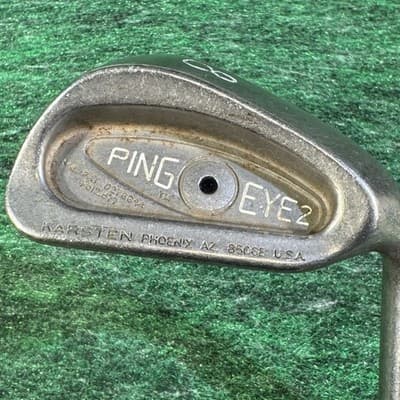Ping Eye 2 Iron Set 3-8 W RH Karsten USA Steel Shafts Vintage - Thumbnail 8