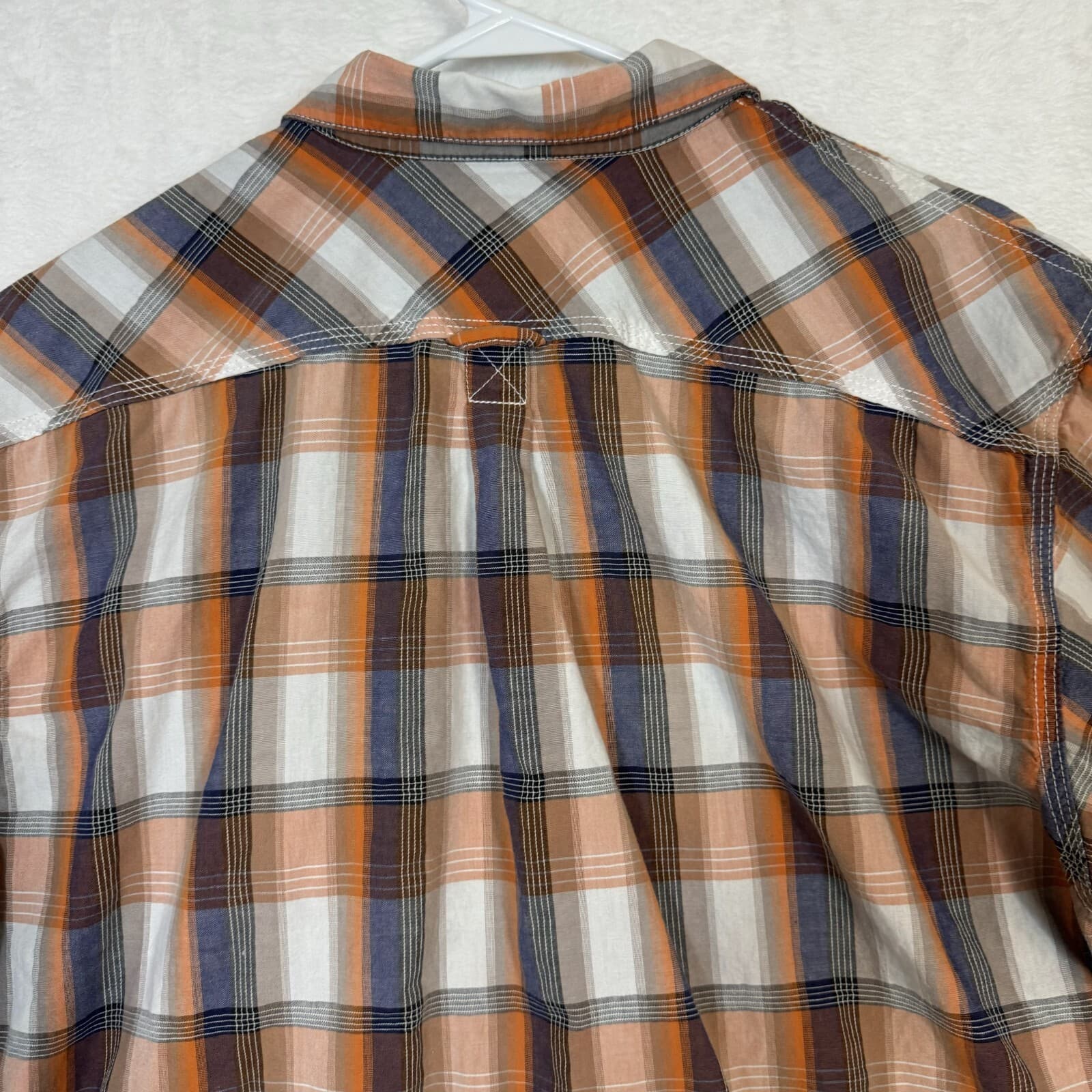 Dakota Grizzly Mens XL Multicolor Plaid Cotton Short Sleeve Button-Up Shirt M122 - Thumbnail 3