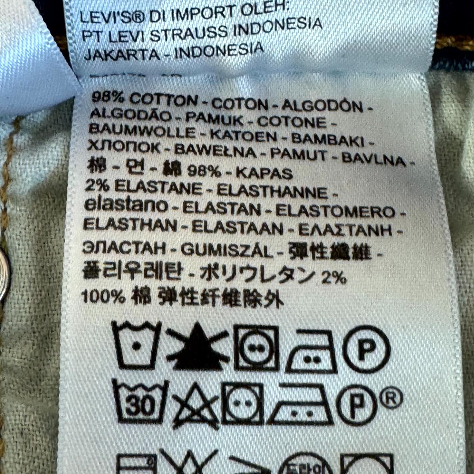 Levi's 514 Men's Jeans 38X30 Blue Denim Mid-Rise 5-Pockets Straight Fit Zip Fly - Thumbnail 5