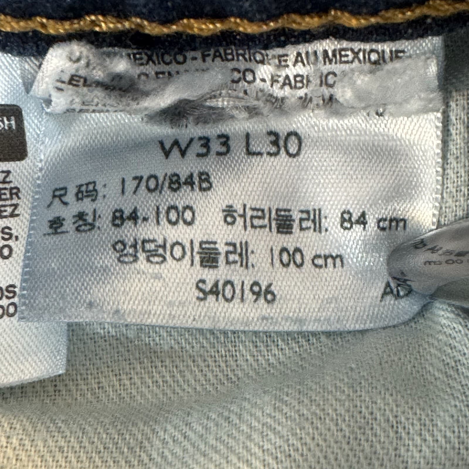 Levi's 513 Men's Jeans 33 X 30 Blue Denim Mid-Rise Slim Fit Straight Leg Zip Fly - Thumbnail 4