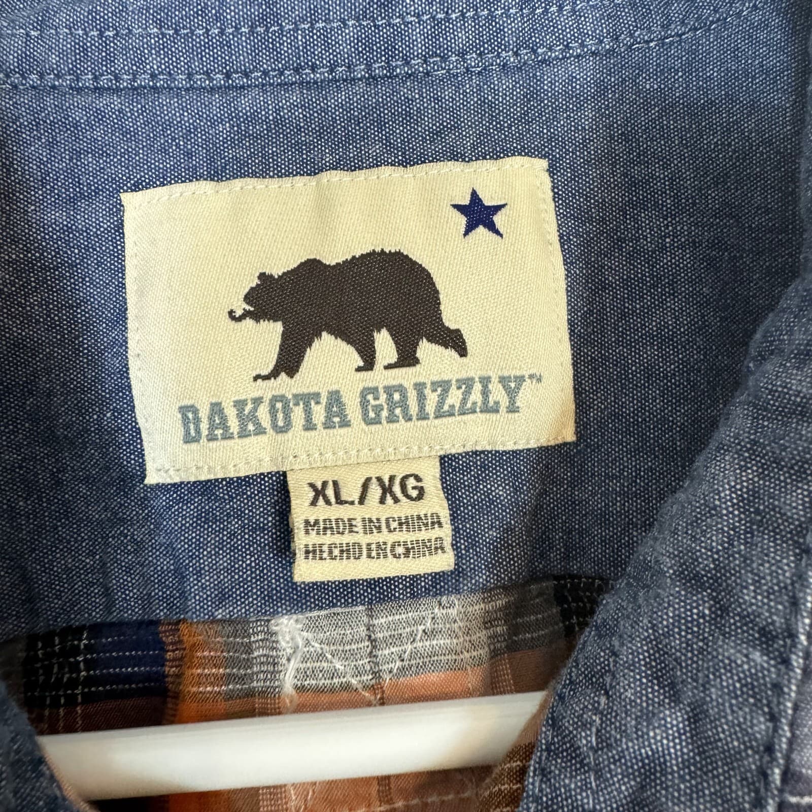 Dakota Grizzly Mens XL Multicolor Plaid Cotton Short Sleeve Button-Up Shirt M122 - Thumbnail 5