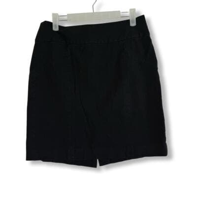Banana Republic Mini Skirt Women’s 8 Black Cotton Blend Back Zipper A‑Line W 170 - Image 1