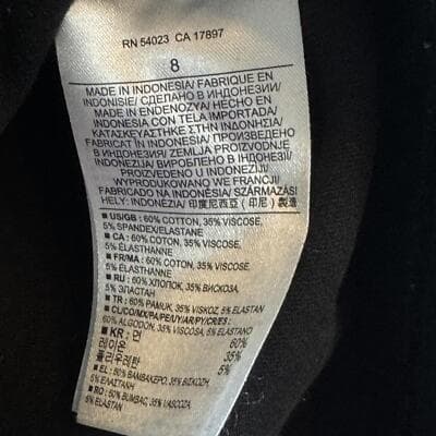 Banana Republic Mini Skirt Women’s 8 Black Cotton Blend Back Zipper A‑Line W 170 - Thumbnail 4