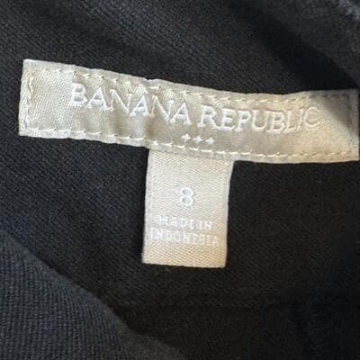 Banana Republic Mini Skirt Women’s 8 Black Cotton Blend Back Zipper A‑Line W 170 - Thumbnail 6