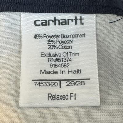 Carhartt Ripstop Cargo 2 Pair Pants Mens 29x28 Relaxed Fit Workwear Zip Pocket - Thumbnail 7