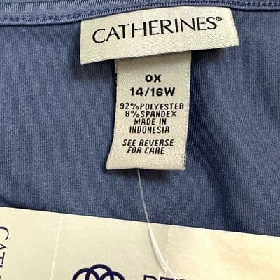 Catherine’s Women’s Plus Blouse Size 14/16 Light Blue Sleeveless Round Neck Top - Thumbnail 4