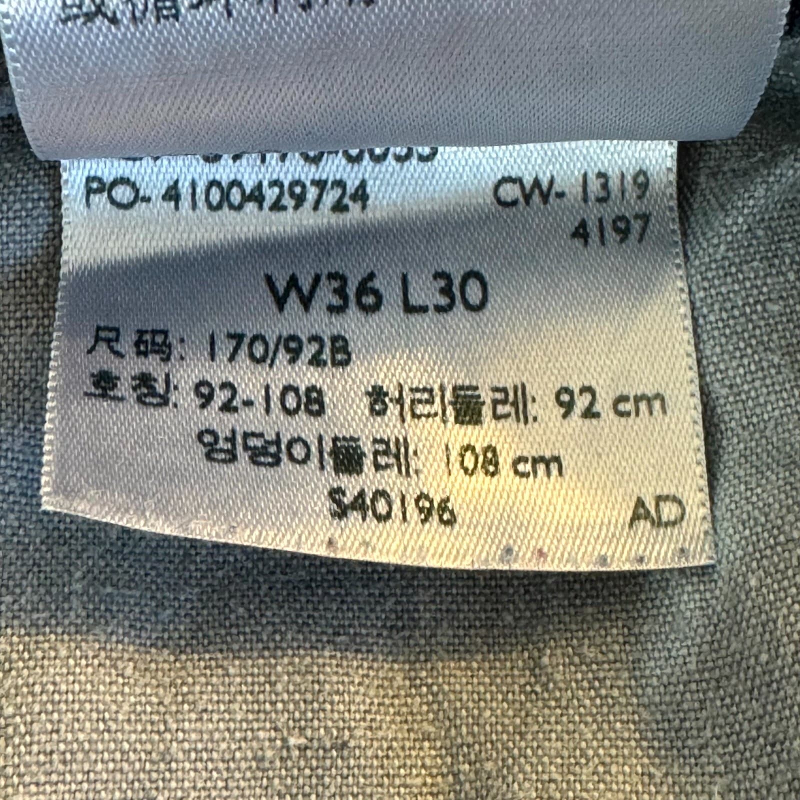 Levi's S37 Men Jeans 36X30 Blue Denim Stretch Mid-Rise Slim Fit Straight Zip Fly - Thumbnail 6