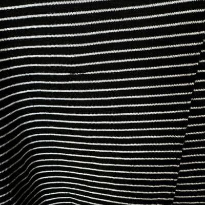 Ava & Viv Women’s Plus‑Size 4X Black & White Striped Knit V‑Neck Blouse – Long S - Thumbnail 5