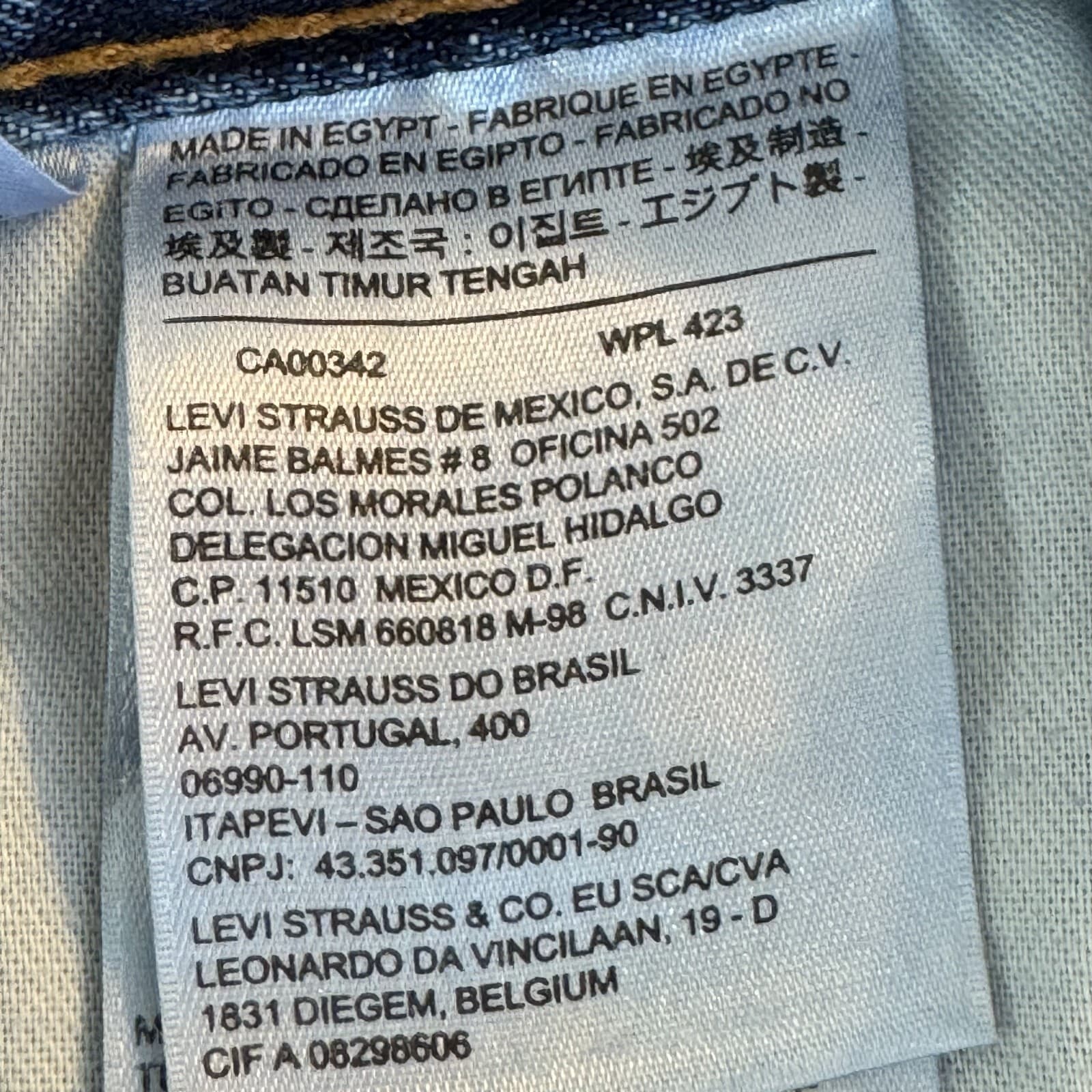 Levi's 550 Men Jeans 4 X30 Blue Denim Relaxed Fit High-Rise Straight Leg Zip Fly - Thumbnail 4