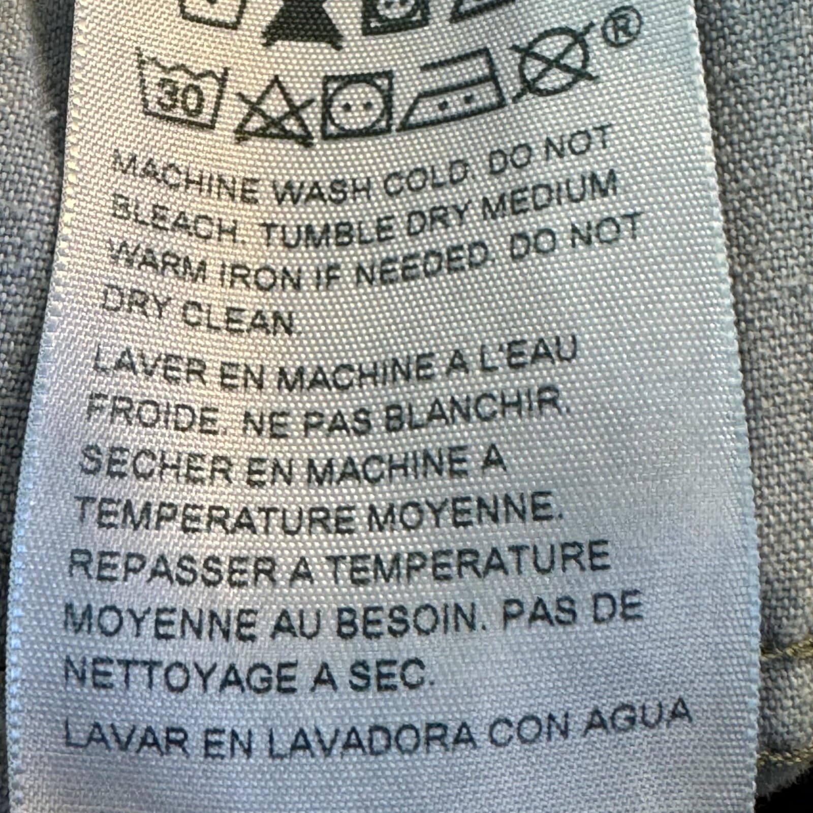 Levi's S37 Men Jeans 36X30 Blue Denim Stretch Mid-Rise Slim Fit Straight Zip Fly - Thumbnail 5