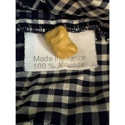 Corida Blouse Women's 1 Cream & Black Checkered Button-Front Long Sleeve Top W57 - Thumbnail 5