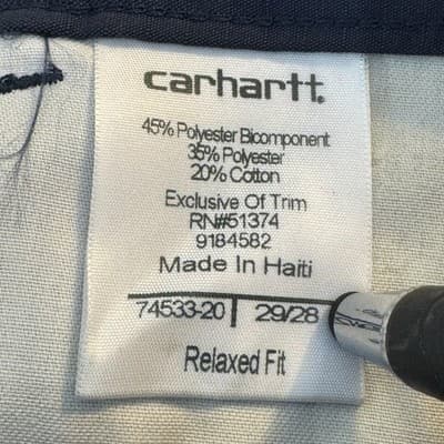 Carhartt Ripstop Cargo 2 Pair Pants Mens 29x28 Relaxed Fit Workwear Zip Pocket - Thumbnail 17