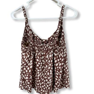 Papermoon Women’s Brown Shoulder Strap Blouse Size S Lightweight Casual Top W 88 - Thumbnail 2