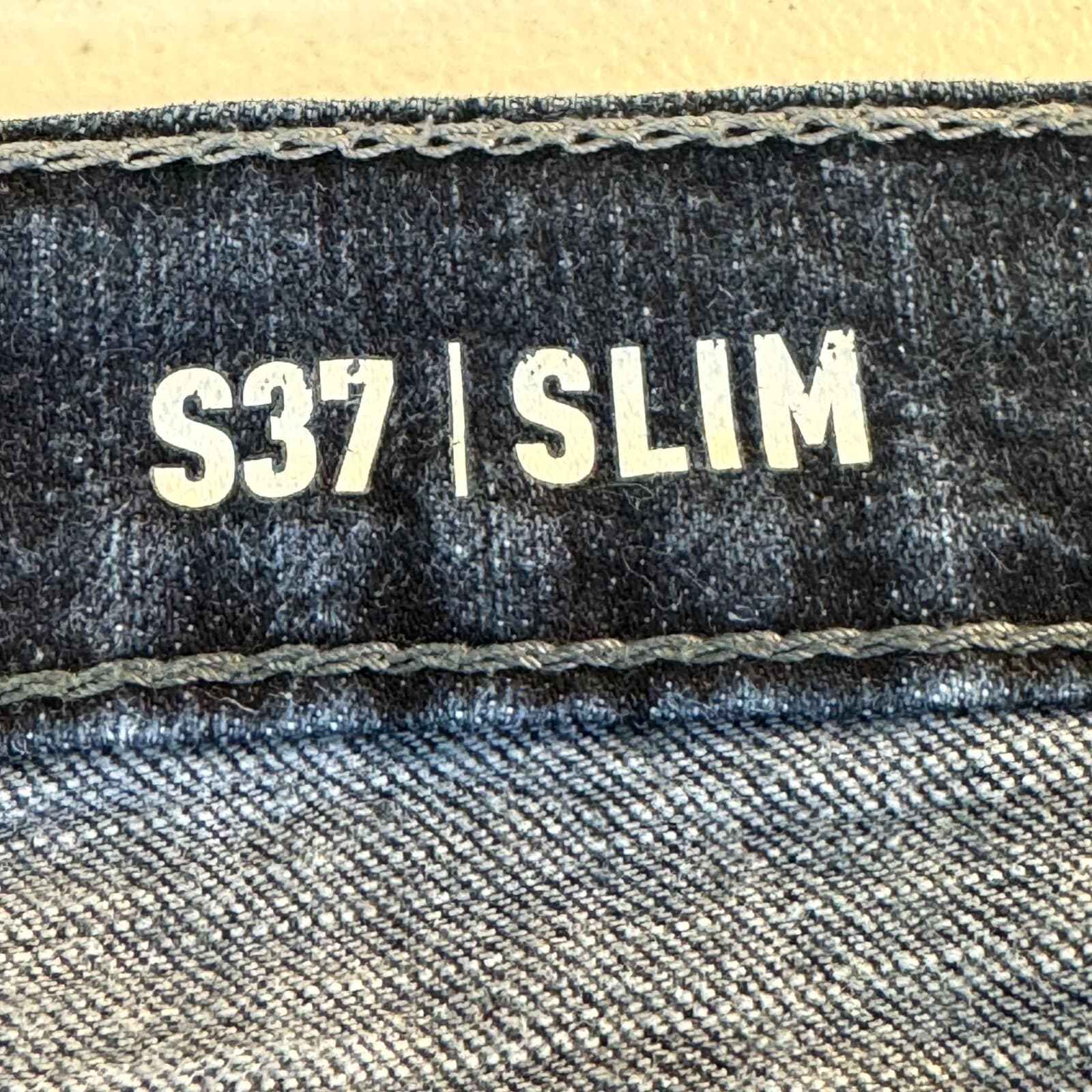 Levi's S37 Men Jeans 36X30 Blue Denim Stretch Mid-Rise Slim Fit Straight Zip Fly - Thumbnail 9