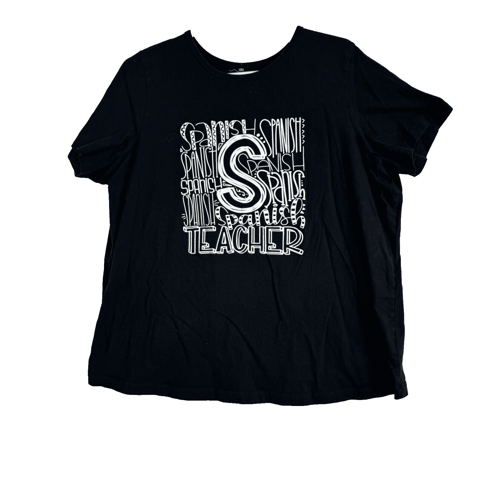 Woman Within Women’s 2X Black Graphic T-Shirt 100% Cotton, Short Sleeve W316 - Image 1