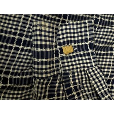 Corida Blouse Women's 1 Cream & Black Checkered Button-Front Long Sleeve Top W57 - Thumbnail 6