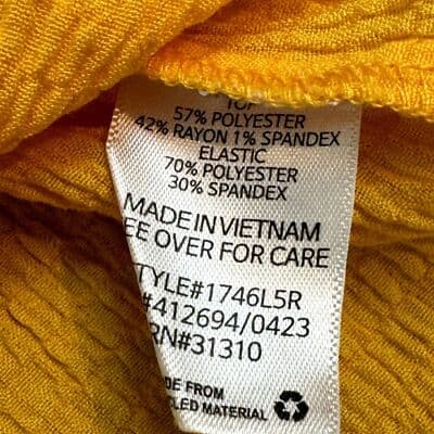 The General Good Crop Top Women’s S Yellow Bow-Tied Blouse Cotton Blend W 113 - Thumbnail 6