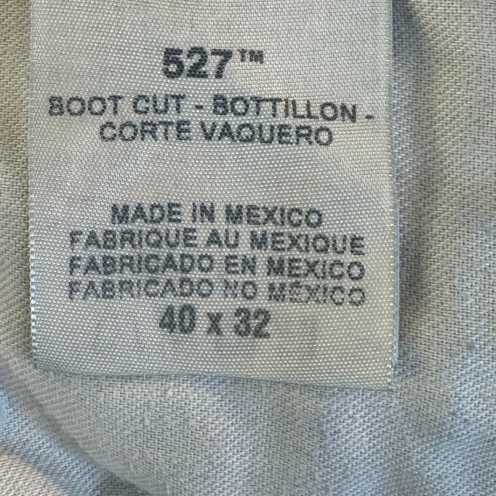 Levi's 527 Men's Jeans 40 X 32 Blue Denim Mid-Rise Boot Cut Leg Zip Fly - Thumbnail 5