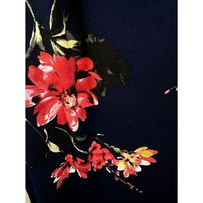 Papermoon Women's Size 1X Navy Floral Sleeveless Blouse Spaghetti Straps W 86 - Thumbnail 9