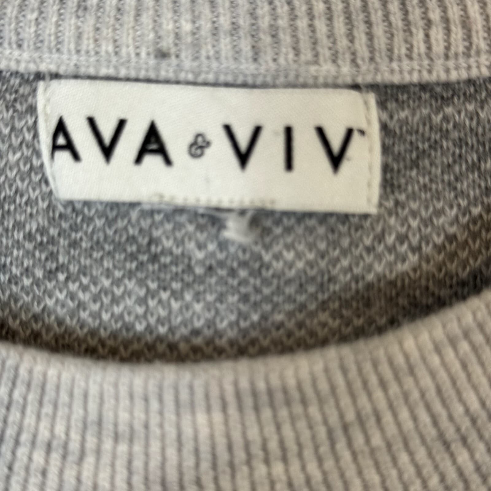 Ava & Viv Sweater Women’s Plus Gray Zebra Print Knit Crew Pullover Size XL W304 - Thumbnail 6