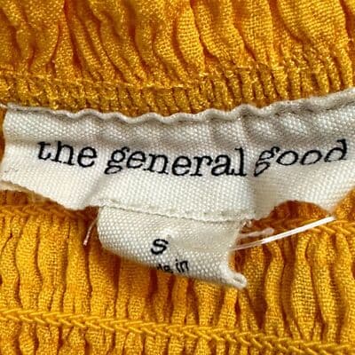 The General Good Crop Top Women’s S Yellow Bow-Tied Blouse Cotton Blend W 113 - Thumbnail 5